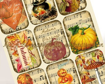 I LOVE FALL Most of All - Musik des Herbstes Digital Prim Hang Tag Bauernhof Journal für Halloween Herbst - Instant - Einfach zu drucken Primitive