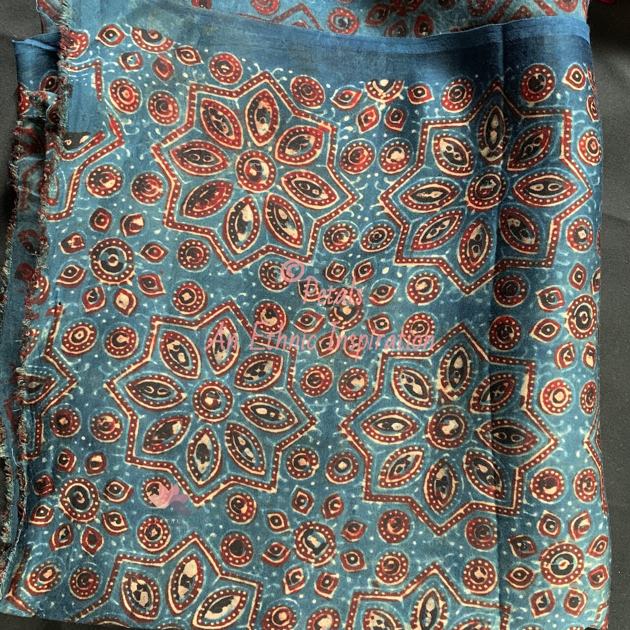 Bandhani with Ajrakh Hand block print with Natural dye on | Etsy