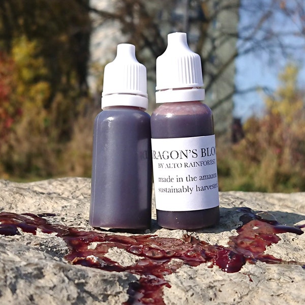 Dragon's Blood Liquid Latex Resin for skin - Ships in Canada - 15ml (Croton lechleri, Dracaena draco, Sangue de Dragão, Sangre de Drago)