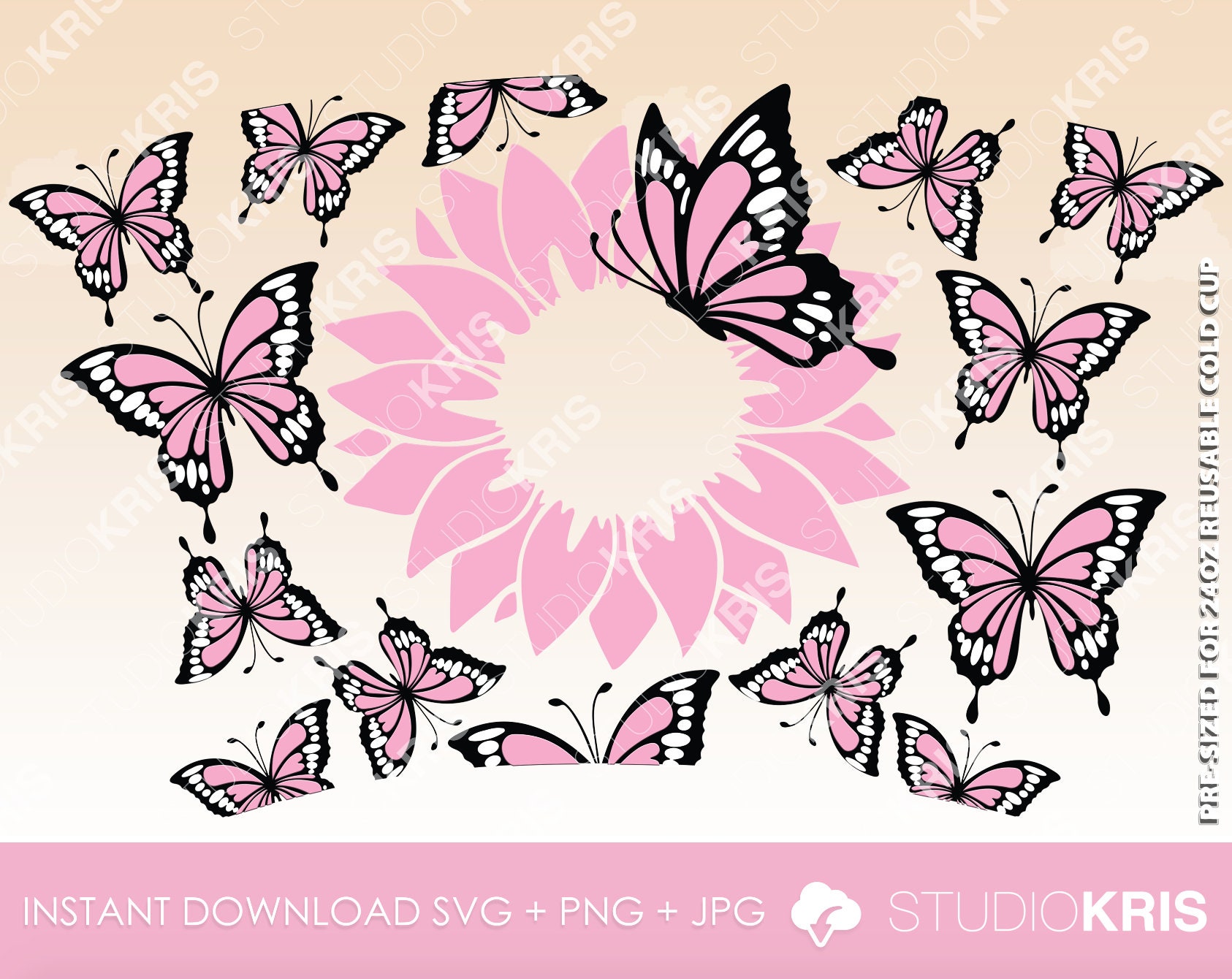 Free Free 133 Sunflower Butterfly Starbucks Svg SVG PNG EPS DXF File
