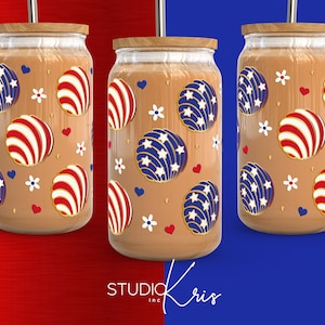 Amerikanische Concha 4. Juli Cafecito y Chisme SVG für UV DTF 16 Unzen kann Glas wickeln | Digitaler Download