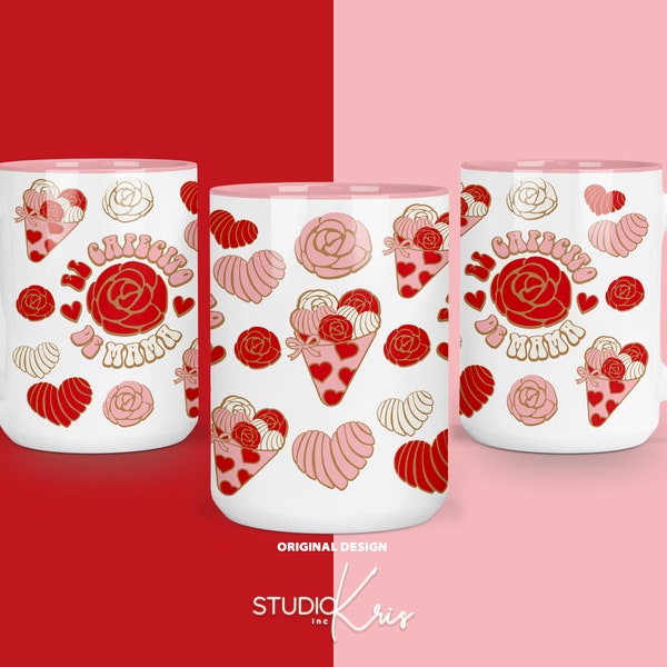 El Cafecito de Mama Mother's Day 15oz Mug Sublimation Design | PNG | Digital Download