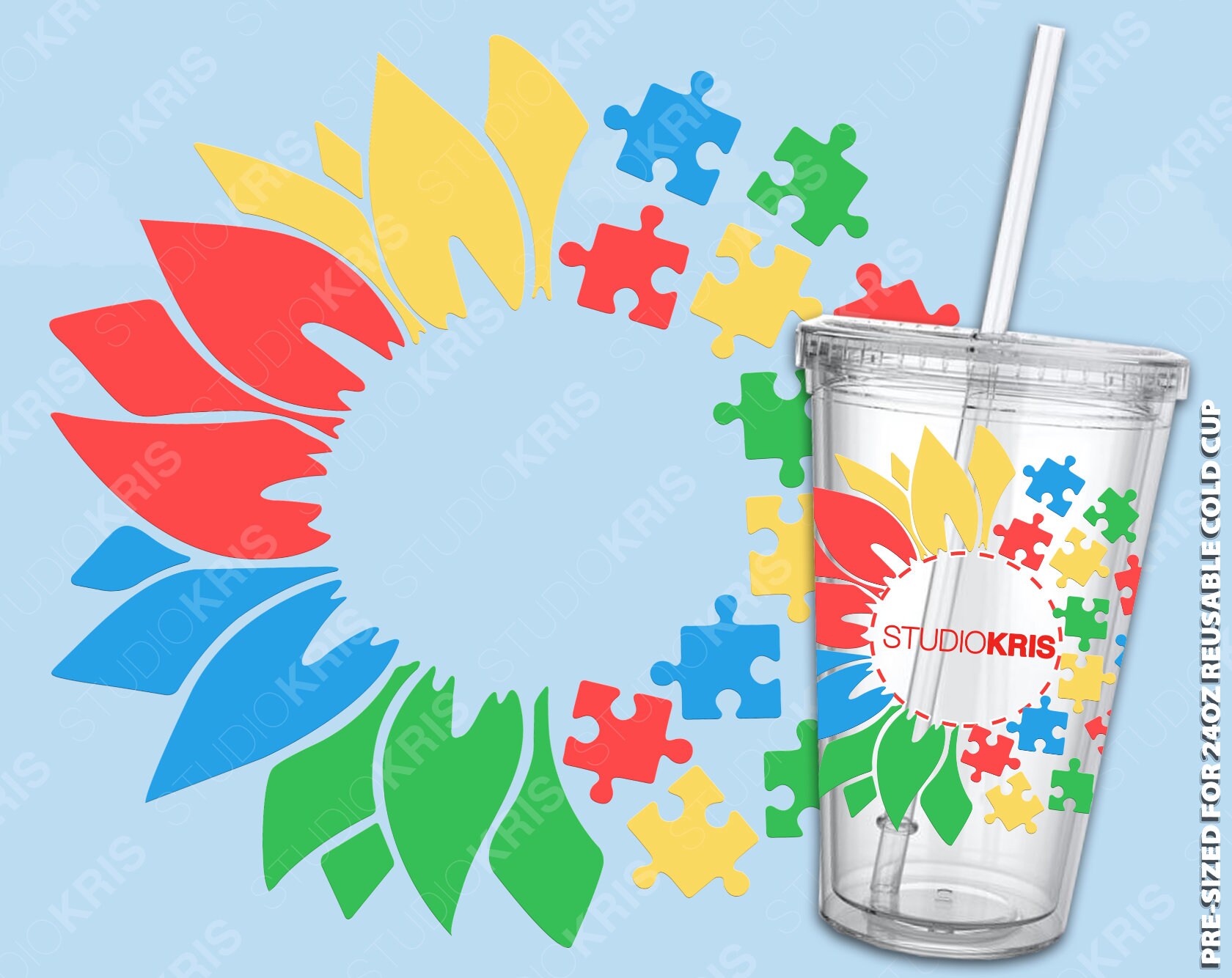 Free Free Sunflower Autism Svg 516 SVG PNG EPS DXF File