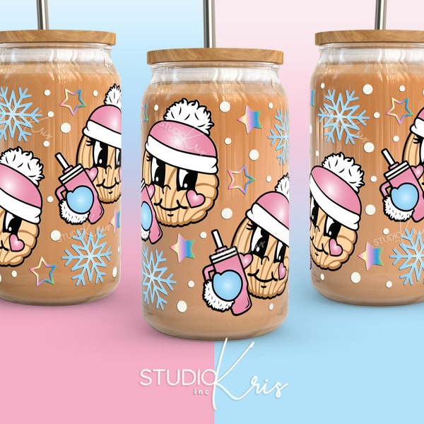 Conchita It's Cold Outside Christmas Concha SVG for UV DTF 16oz Can Glass Wrap | Digital Download