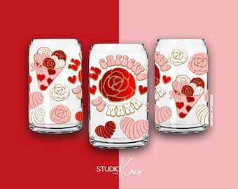 El Cafecito de Mama Cafecito y Chisme Mother's Day SVG for UV DTF 16oz Can Glass Wrap | Digital Download