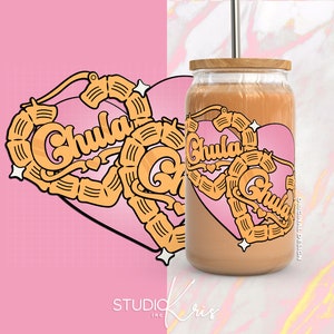 Chula bamboe oorbellen png voor uv DTF 16oz blikje glasfolie sublimatieontwerp | Digitale download