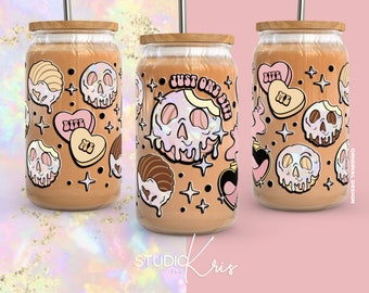 Poison Concha Cafecito y Chisme Valentine&#39;s Day SVG for UV DTF 16oz Can Glass Wrap | Digital Download