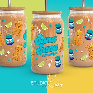 Fête des mères mexicaine Sana Sana Sana Colita de Rana SVG pour boîte de 16 oz enveloppement de verre Dia de las Madres | Téléchargement numérique