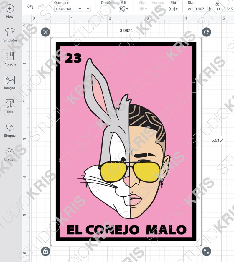 Download Craft Supplies Tools Bad Bunny Loteria Svg Cut File Easy To Layer Embellishments