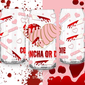 Concha or Die Cafecito y Chisme Halloween Concha SVG for UV DTF 20oz Can Glass Wrap | Digital Download
