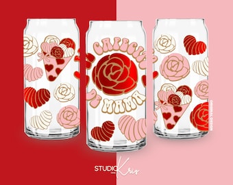 El Cafecito de Mama Cafecito y Chisme Mother's Day SVG for UV DTF 20oz Can Glass Wrap | Digital Download