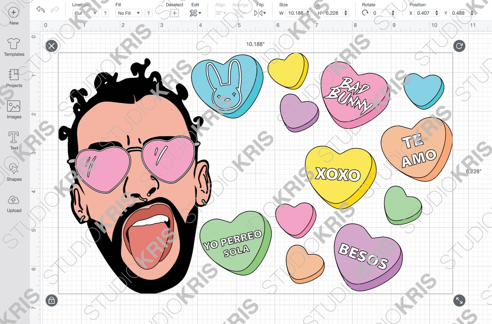 Bad Bunny Spanish Candy Starbucks Cup SVG Full Wrap Presized | Etsy