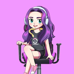 Aangepast Twitch-logo, gaming-logotekening, aangepast profiel, aangepast e-sportprofiel, YouTube-logo, cartoonlogo, anime-logo, bedrijfslogo