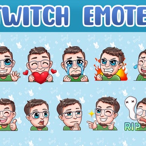 Aangepaste Twitch Emotes, Gaming Emotes Tekenen, Aangepaste Emotes, Aangepaste E-sports Emotes, Chat Emotes, Cartoon Emotes, App Emotes