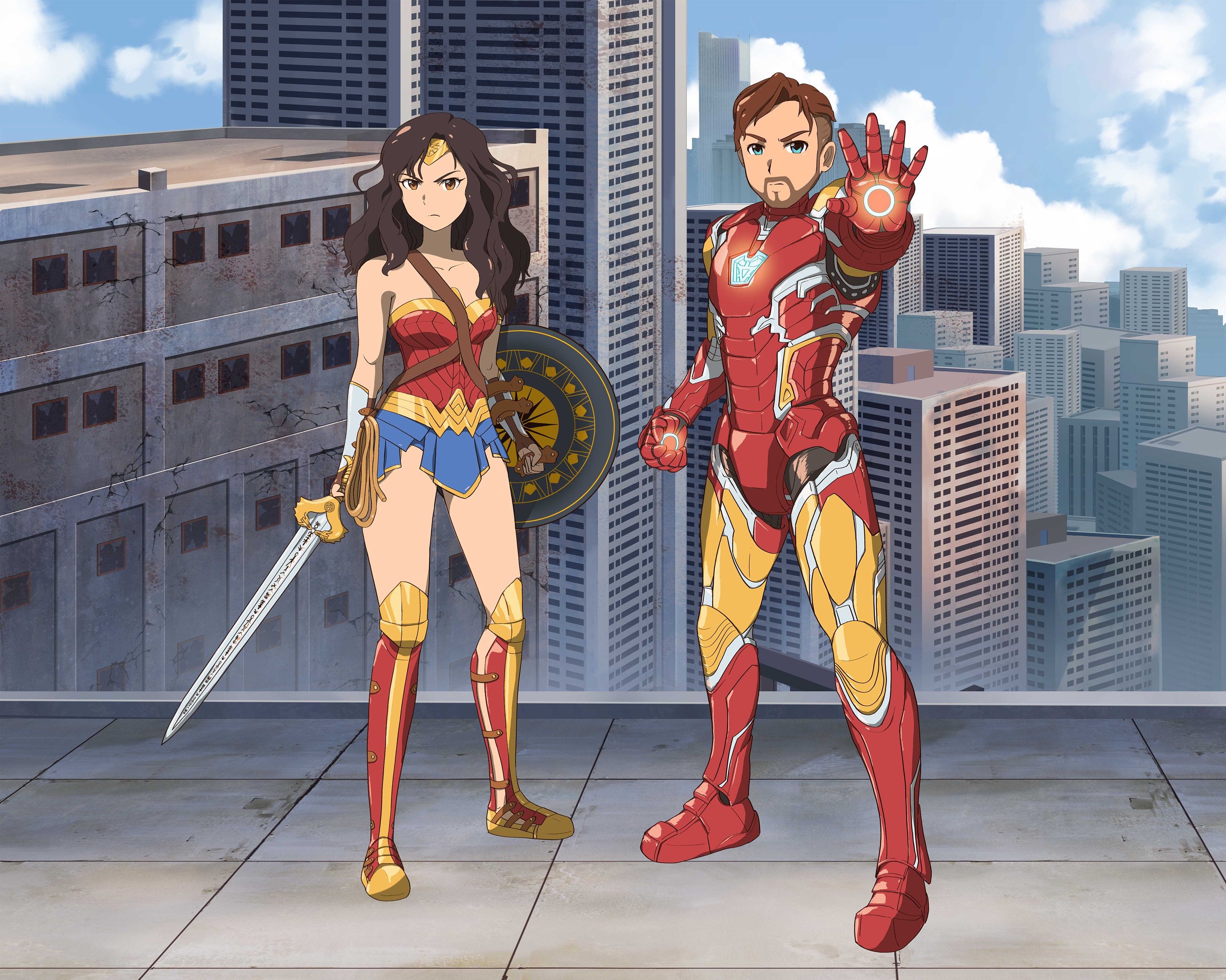 Family Superhero Anime Portrait From Your Photo Custom Anime