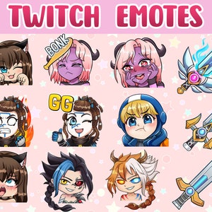 Aangepaste Twitch Emotes, Gaming Emotes, Aangepaste E-sports Emotes, Chat Emotes, App Emotes