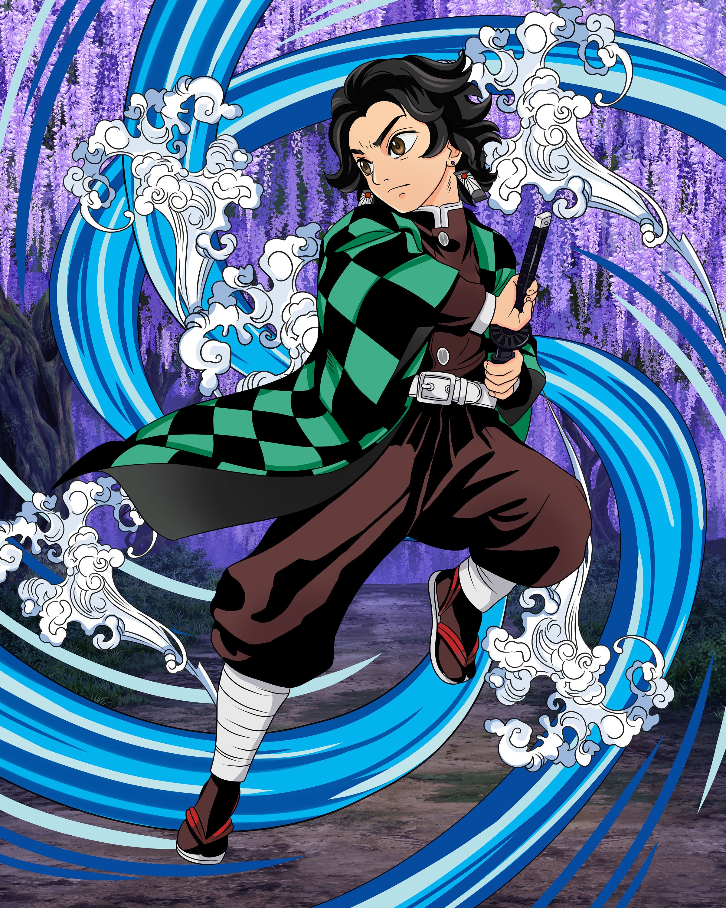 Manga Colorings of Tanjiro. Happy Birthday to our dearest protagonist! :  r/KimetsuNoYaiba