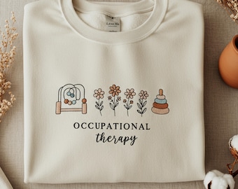 Ergotherapie Besticktes Sweatshirt, OT Therapeut Geschenk