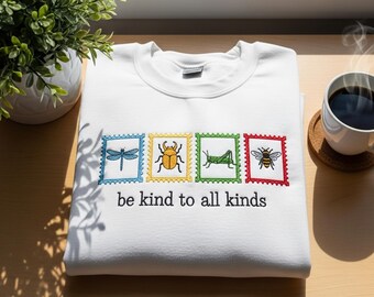 Sudadera con bordado de insectos: Libélula, Abeja, Insecto - Regalo para amantes de la naturaleza