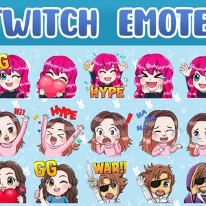 Emote personalizzate di Twitch, Emote di gioco, Emote personalizzate di eSport, Emote di chat, Emote di app