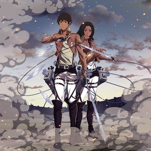 Custom Anime Portrait, Anime Couple Personalized Illustration, Christmas Gift