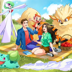 Custom Anime Portrait, High Quality Commission Art, Custom Trainer, Anime Couple Portrait, Anime Commission, Christmas Family Portrait