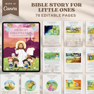 Historias bíblicas para los más pequeños / Libro de cuentos colorido y atractivo para niños / Enseñe valores cristianos a través de cuentos divertidos y fáciles de entender
