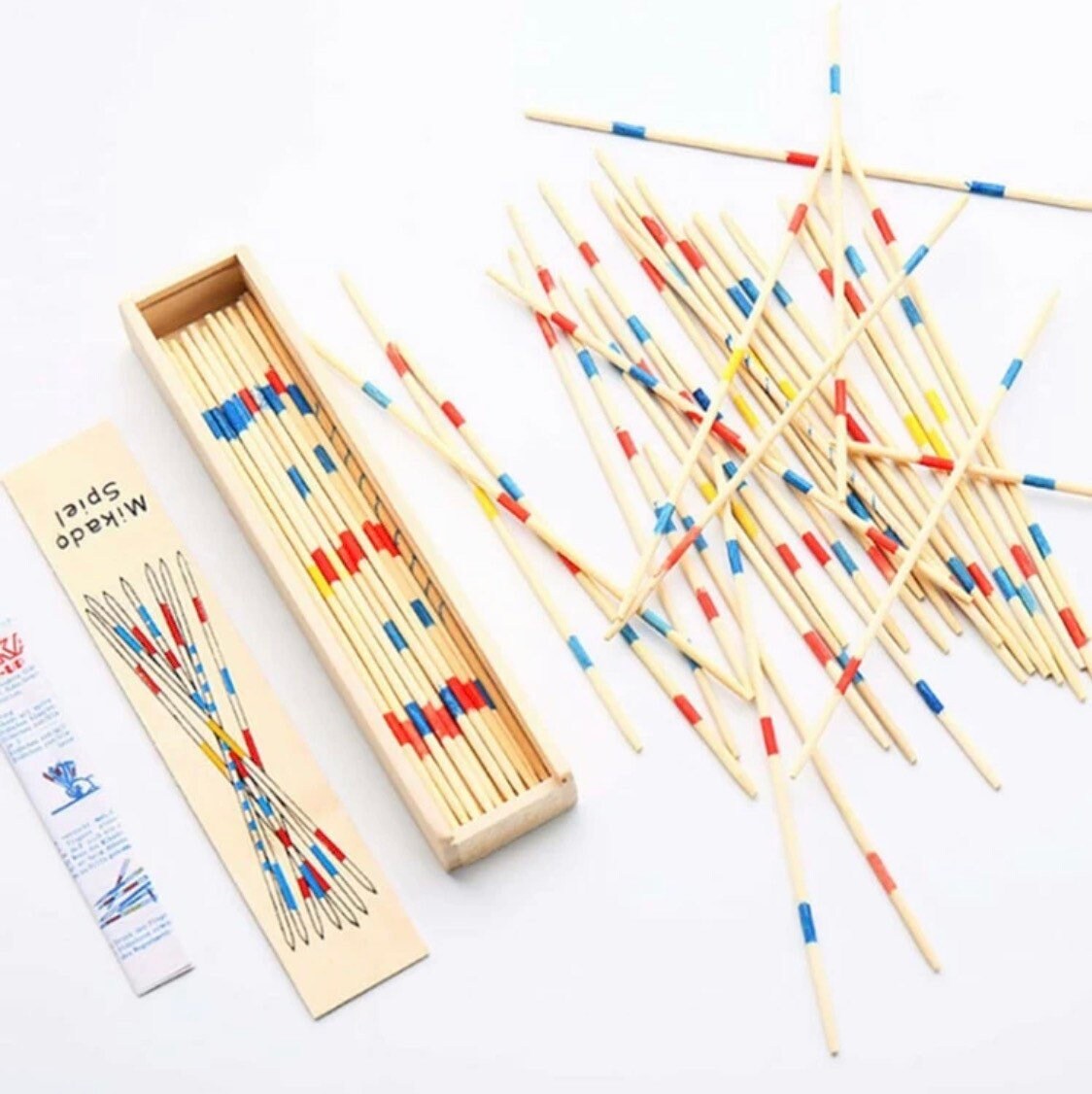 Traditional Wooden Game Pick Up Sticks The Game Of Skill Etsy