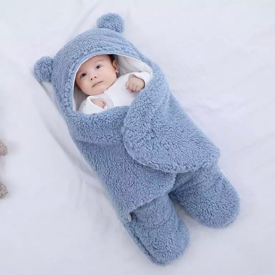 Baby Sleeping Bag UltraSoft Fluffy Newborn Swaddle Teddy Bear Etsy
