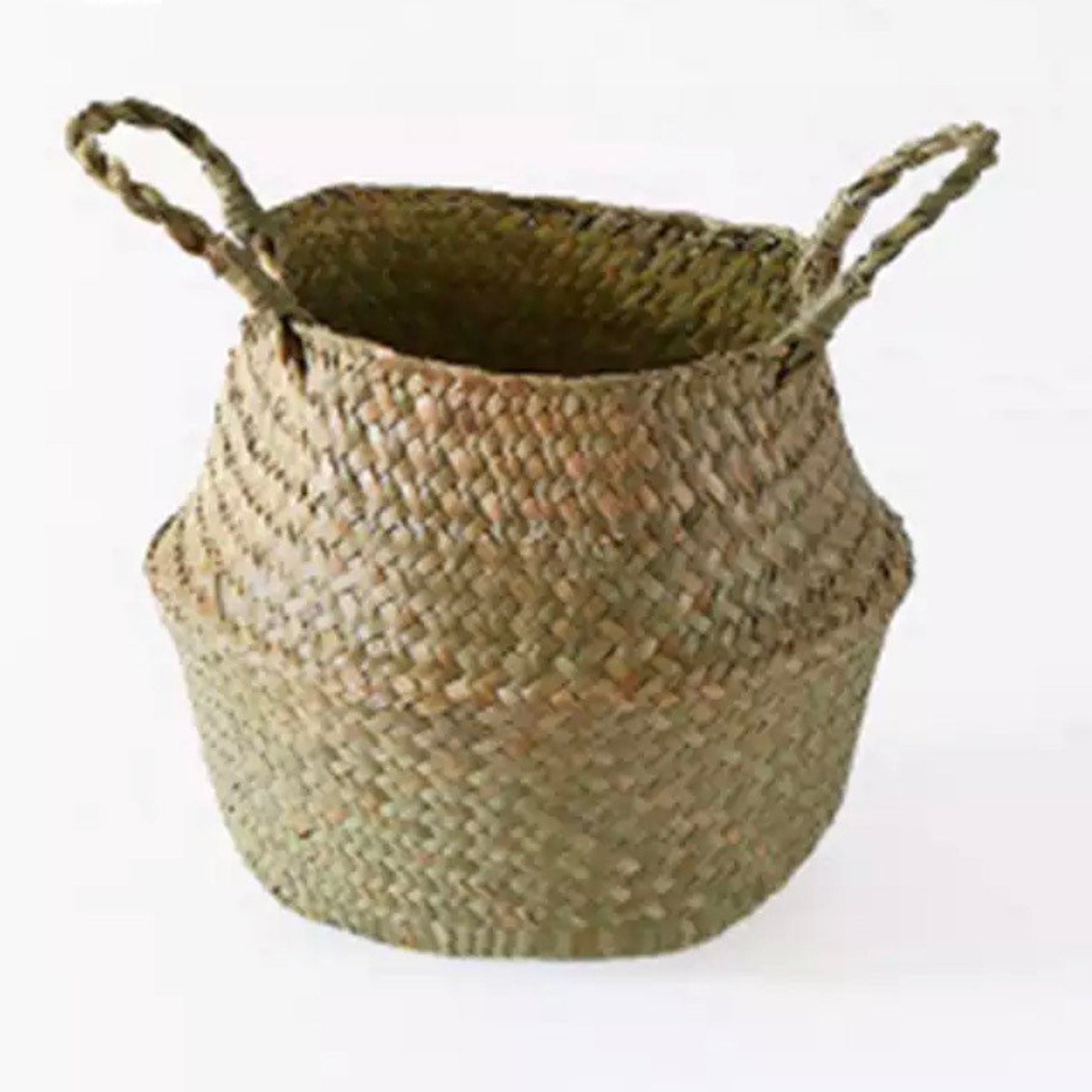 Natural Seagrass Mini Belly Basket Small 14x19cm Etsy