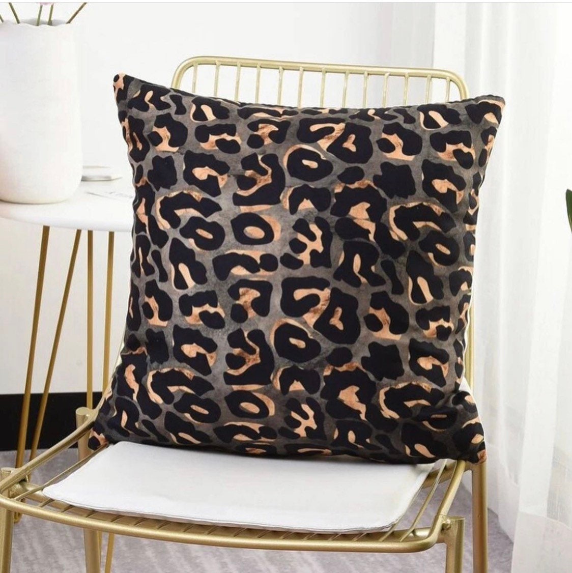 Leopard Print Cushion Cover Style 2 45x45cm Etsy