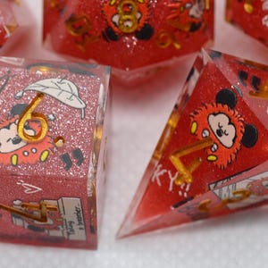 Red Mouse dice - Hand made