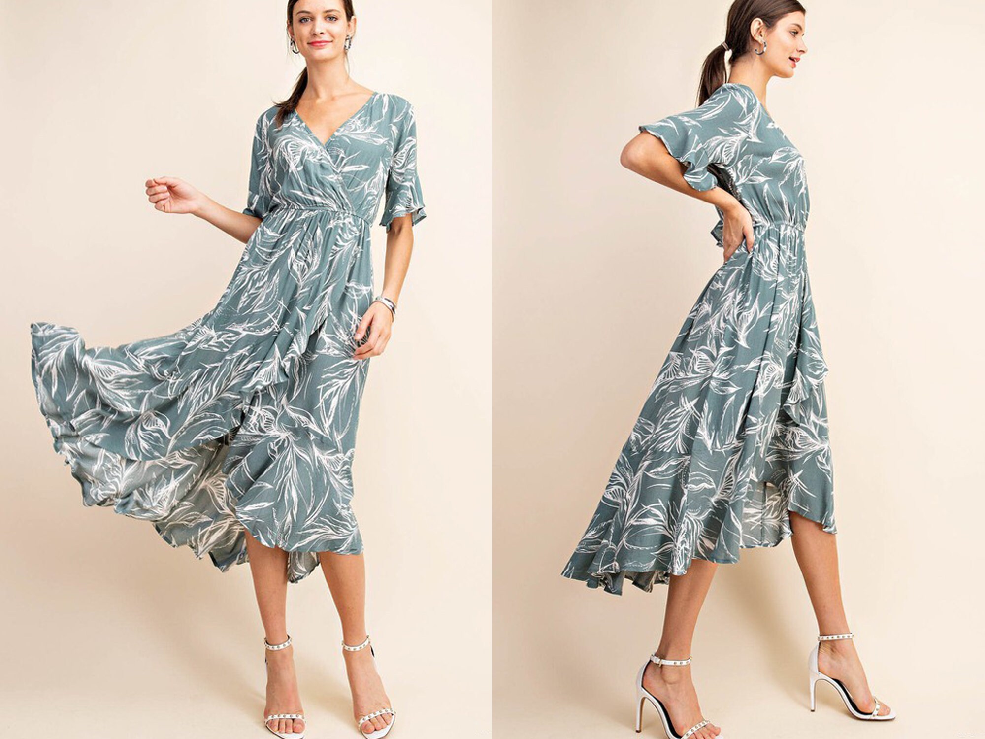 Floral Surplice Overlap High and Low 