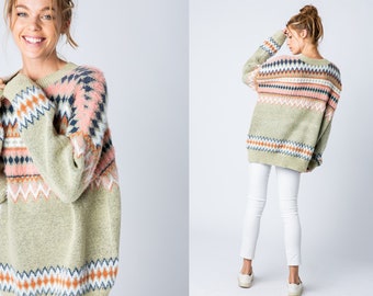 Oversized fairisle jumper Clearance