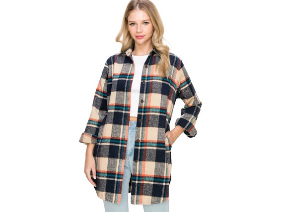 plaid work coat