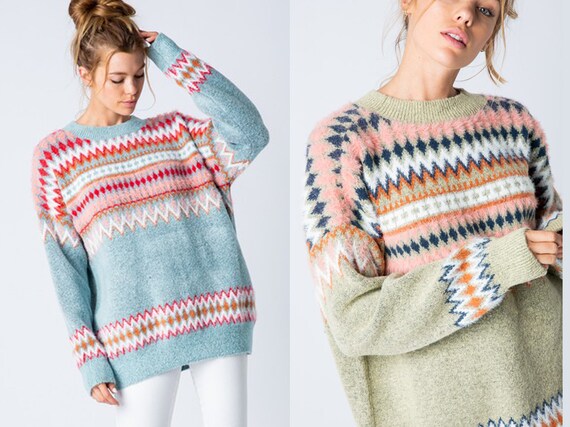 fair isle knit sweater