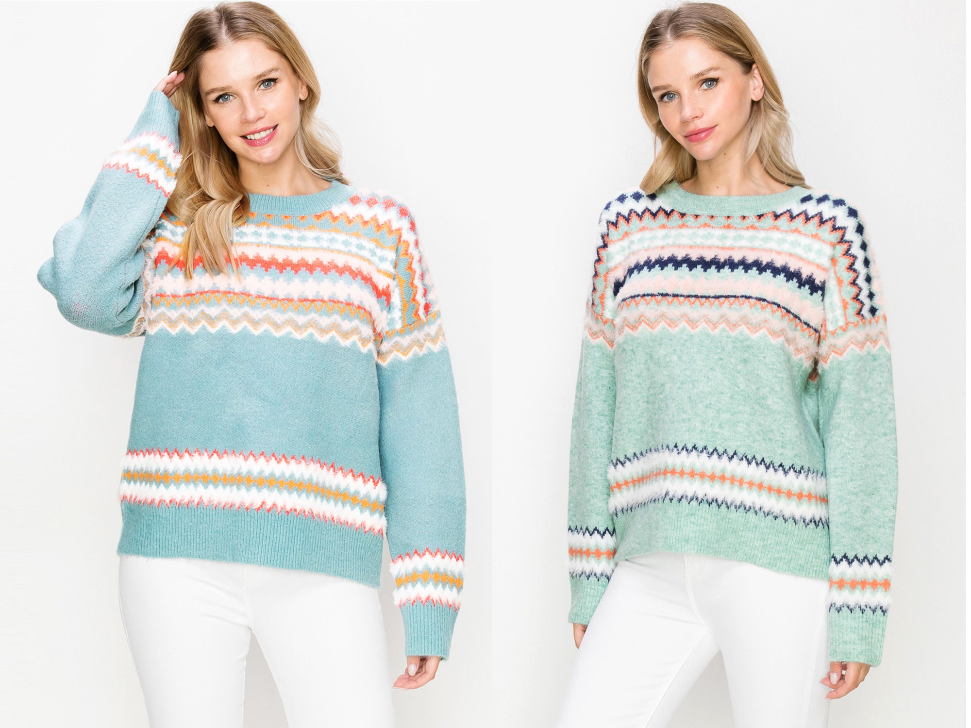 chunky fair isle sweater