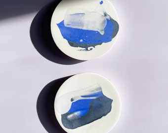 Abstract Coasters in "Sapphire (Set of 2)