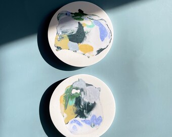 Abstract Coasters in "Sea Glass" (Set of 2)