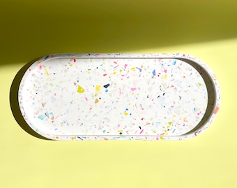 Terrazzo Oblong Tray in "Confetti"