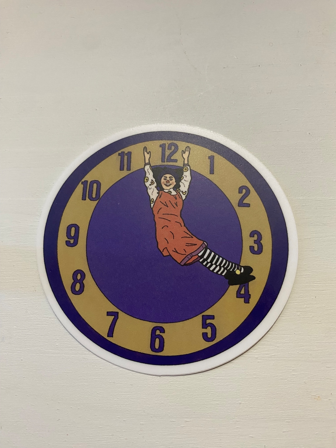 The Big Comfy Couch Clock Stretch Sticker Etsy