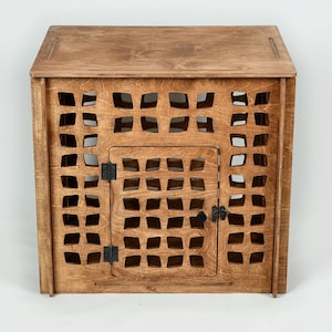 Modern Wooden Dog Crate: Customizable Pet House