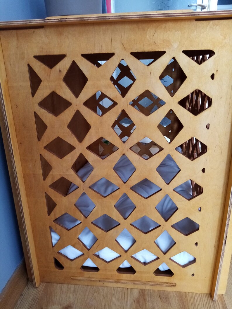 Modern Wooden Dog Crate: Customizable Pet House image 8