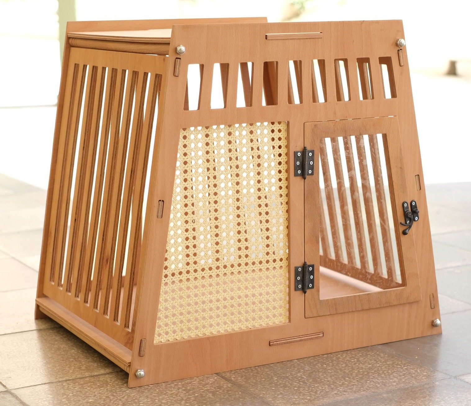 Modern Wooden Dog Crate Customizable Pet House