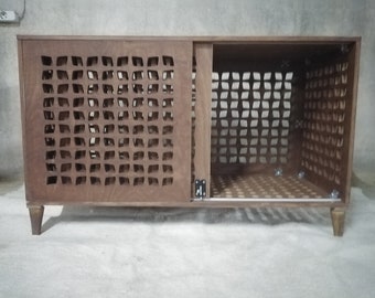 Nightstand dog crate, sliding door, large dog crate, large dog house