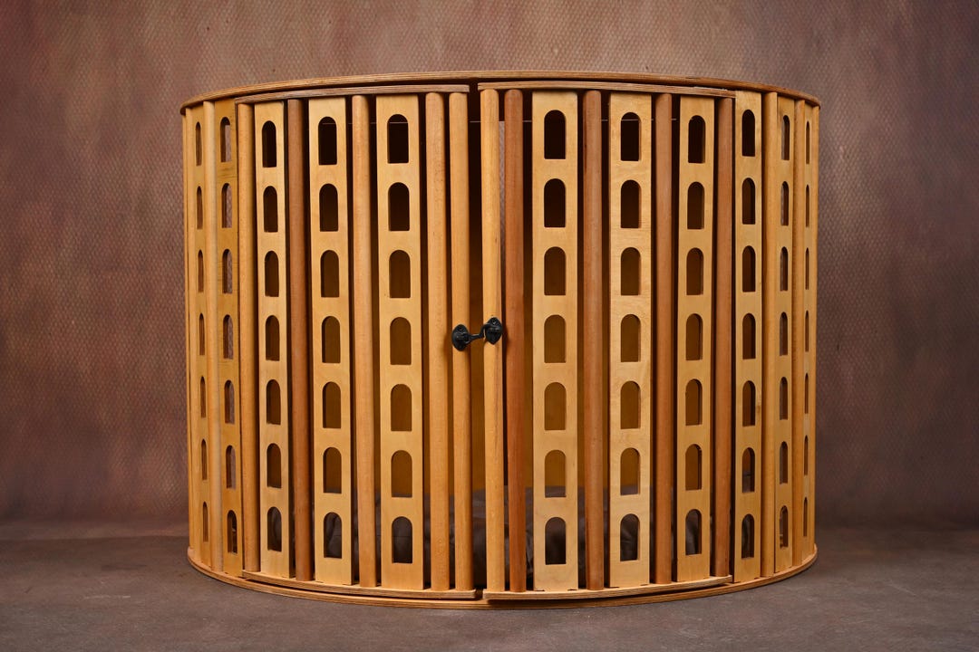 Image showcasing Modern Wooden Dog Crate: Coliseum Pet Furniture - Etsy