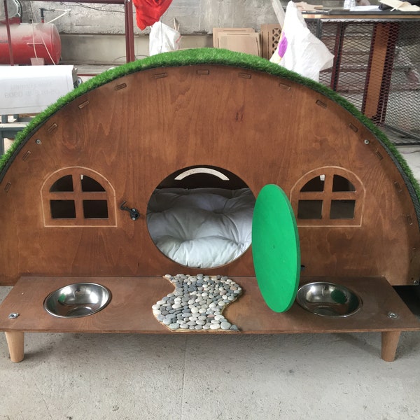 Hobbit Dog Crate, Dog house, Dog Kennel, Pig House, Cat house, Wooden Dog Crate, modern dog house, hobbit house, dog crate, pet house