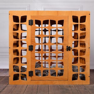 Modern Wooden Dog Crate: Sturdy Indoor Dog Kennel
