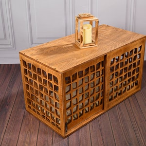 Picture of Mid-century Modern Wooden Dog Crate – Indoor Pet Furniture - Etsy