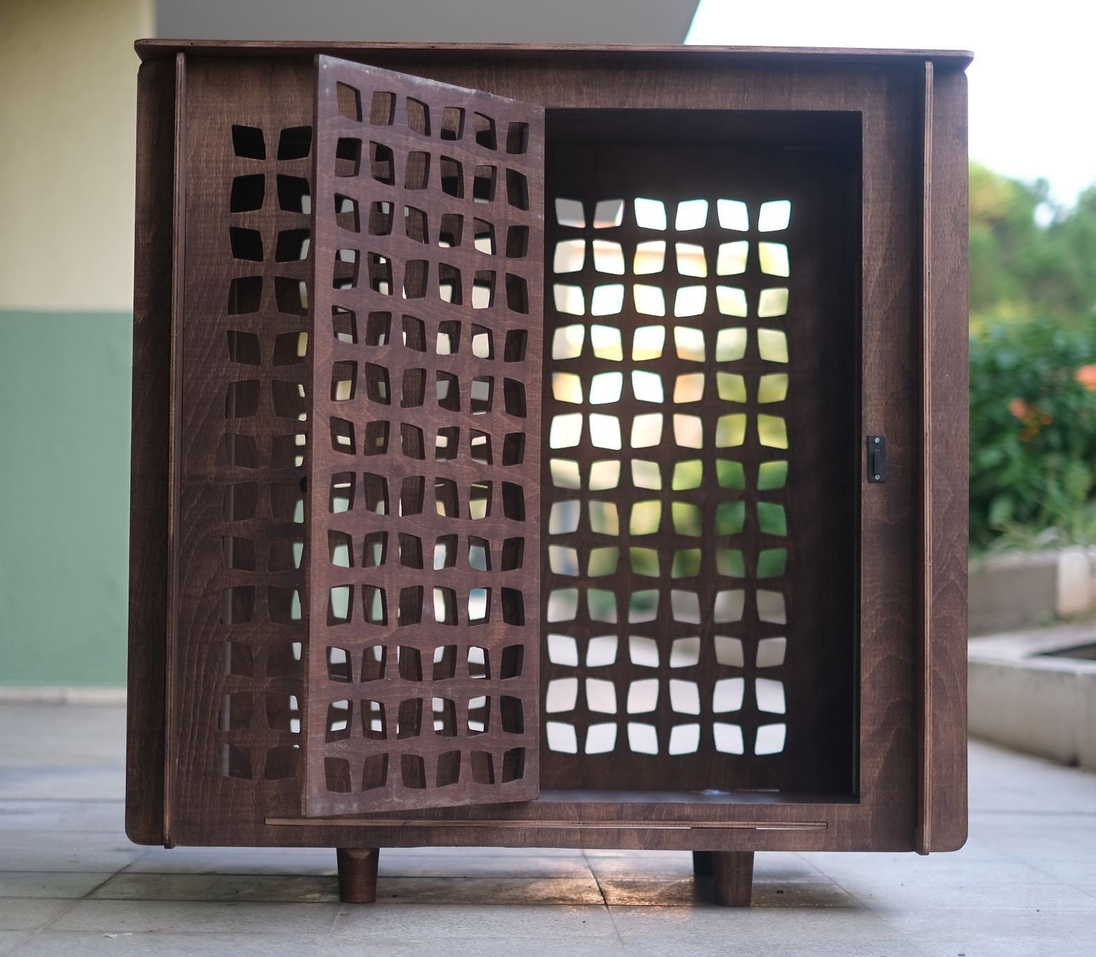 Dog Crate with Extra Wide Door - Wooden Pet Kennel for Large & Senior Dogs